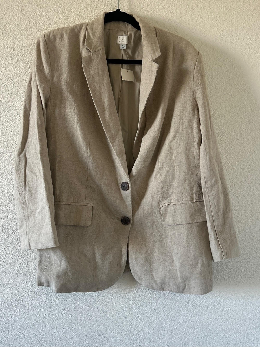 A New Day NWT Linen Blend Lightweight beige blazer Women’s Medium